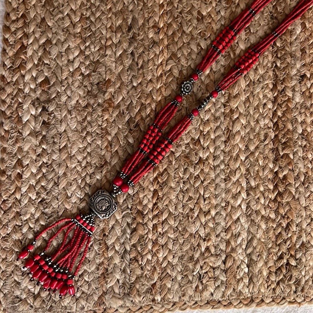 Boho style necklace, new without a tag and never worn. Beautiful details & fun
